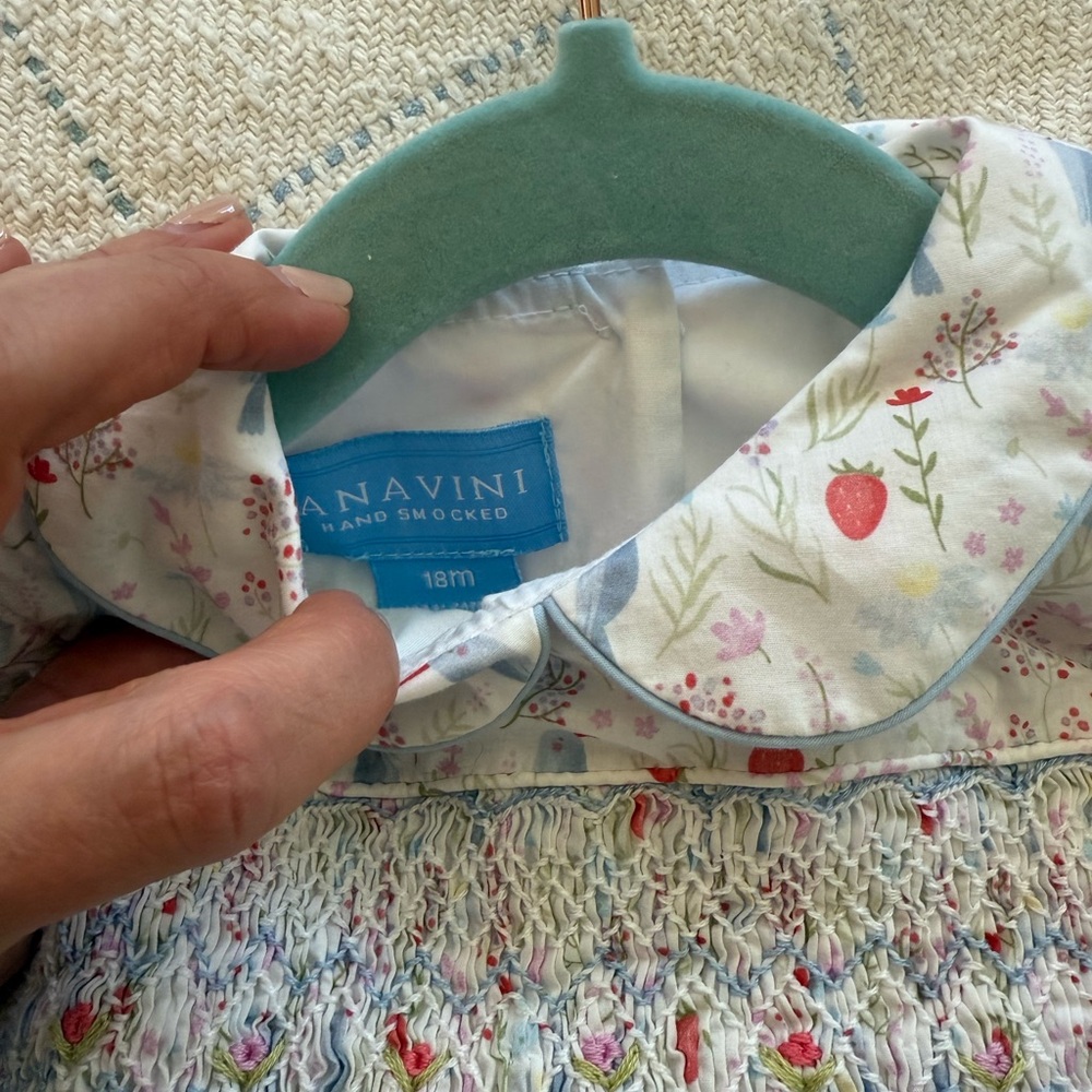 Anavini Birds of Paradise Smocked dress - Picture 4 of 5